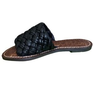 Sam Edelman Women's Black Woven Slide Sandals